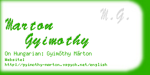 marton gyimothy business card